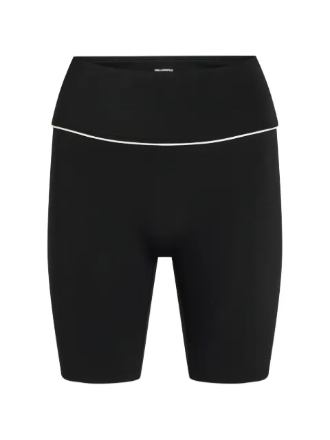 Karl Lagerfeld contrast-piping shorts Black B3W44014999