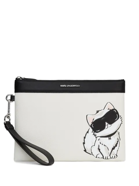 Karl Lagerfeld Ikon Choupette pouch White B3W32088110