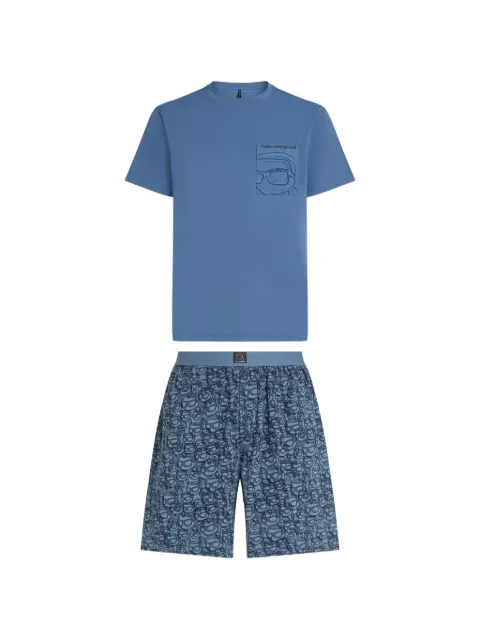 Karl Lagerfeld Ikon-print pajamas set Blue B3M45001B46