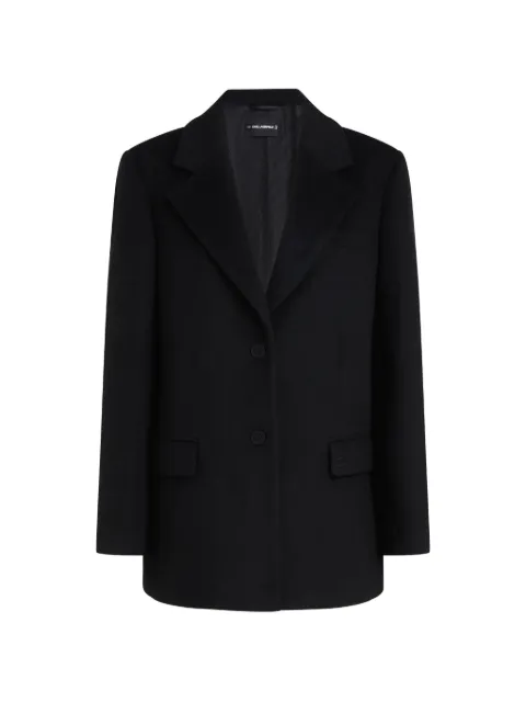 Karl Lagerfeld single-breasted felted coat Black B3W15029999