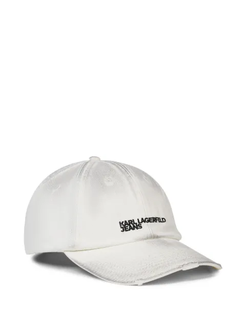 Karl Lagerfeld Jeans logo-embroidered baseball cap Neutrals B3W330702OO