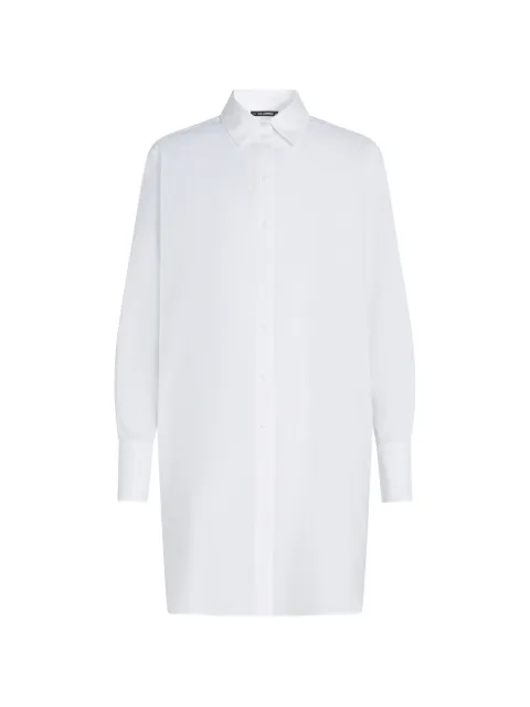 Karl Lagerfeld pearl-embellished poplin tunic White B3W11013100