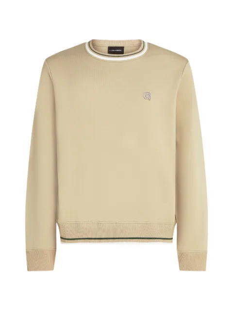 Karl Lagerfeld logo-embroidery sweatshirt Neutrals B2M200181DX