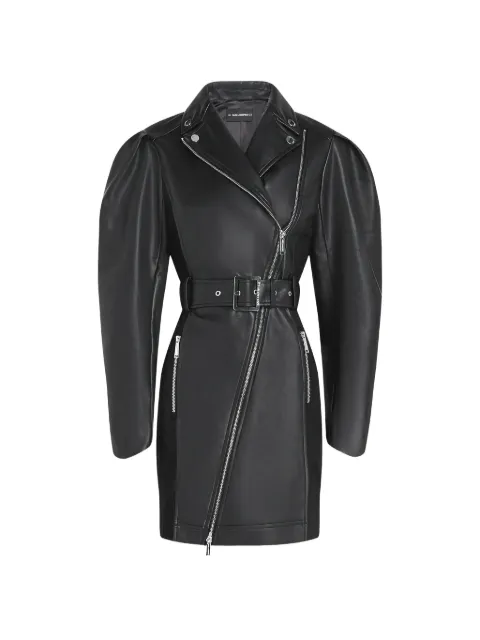 Karl Lagerfeld mini belted biker dress Black B3W13001999