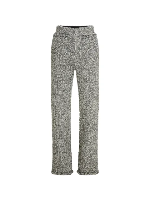 Karl Lagerfeld boucle knit pants White B3W10083B83