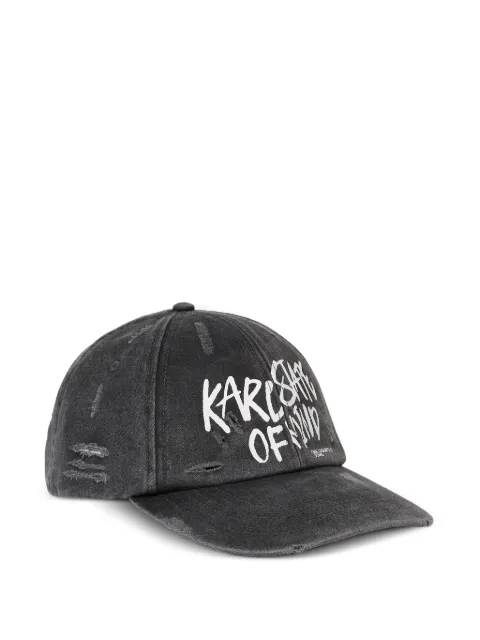 Karl Lagerfeld Jeans washed distressed-effect baseball cap Grey B3W33049999