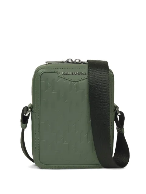 Karl Lagerfeld K/Loom leather messenger bag Green B1M30210158
