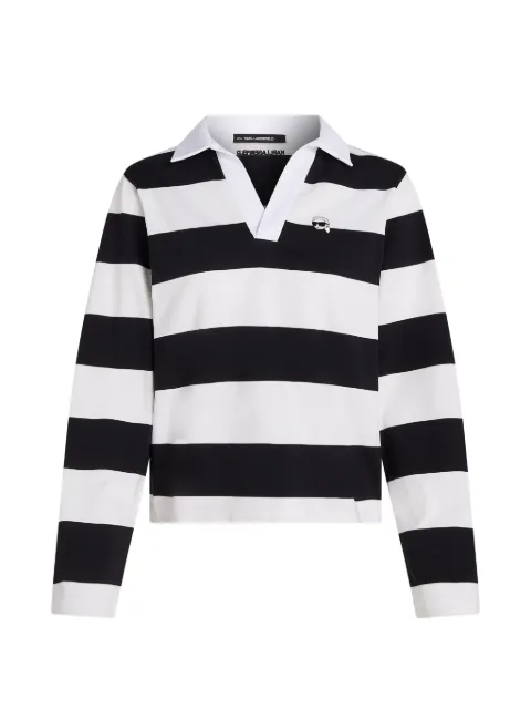 Karl Lagerfeld Ikonik striped long-sleeve T-shirt Black B3W17041A44