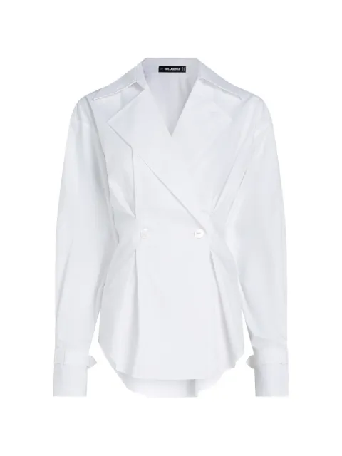 Karl Lagerfeld double-breasted pleated shirt White B3W11009100