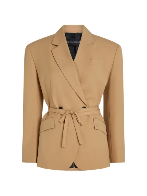 Karl Lagerfeld tie-waist double-breasted blazer Neutrals B3W140331LG