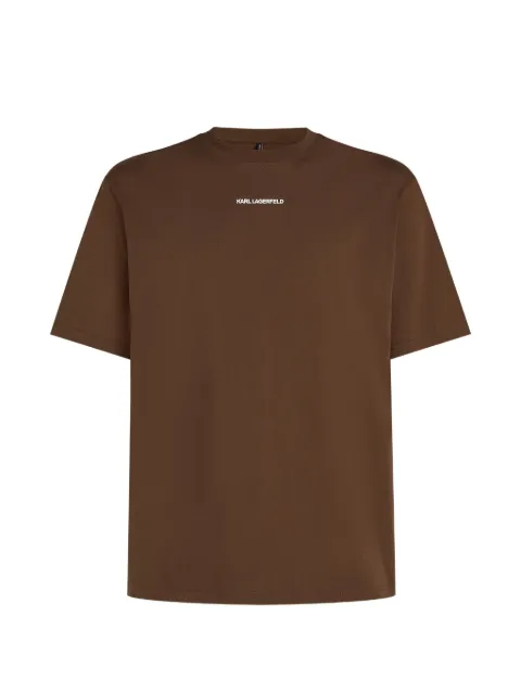Karl Lagerfeld logo-print T-shirt Brown B3W440182QX