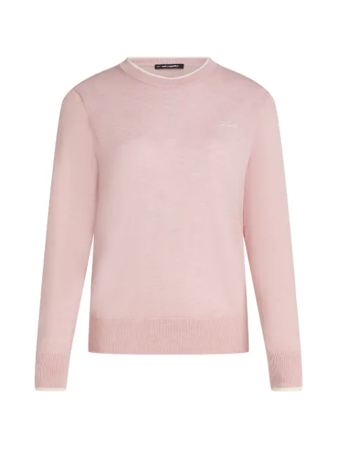 Karl Lagerfeld merino-wool sweater Pink B3W18037B86
