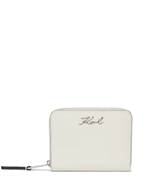 Karl Lagerfeld medium K/Signature zip-around wallet White B1W32036110