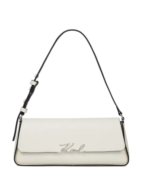 Karl Lagerfeld K/Signature leather shoulder bag White B3W30021110