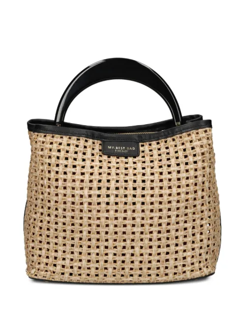 MY BEST BAG raffia tote bag Neutrals 2041