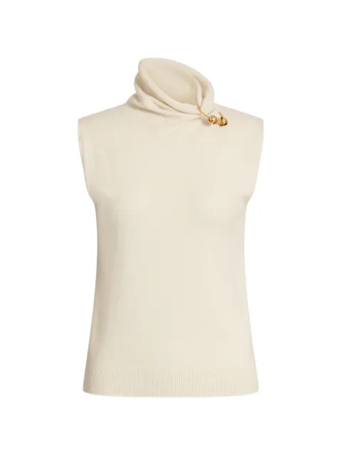 Alberta Ferretti roll-neck sleeveless top Neutrals AEF262U08806603