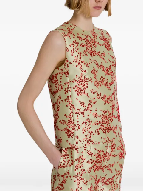 Alberta Ferretti floral-print sleeveless top Green AEF262U08066647