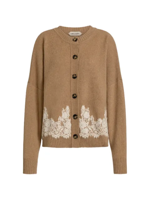 Alberta Ferretti lace cardigan Neutrals AEF262U09116601
