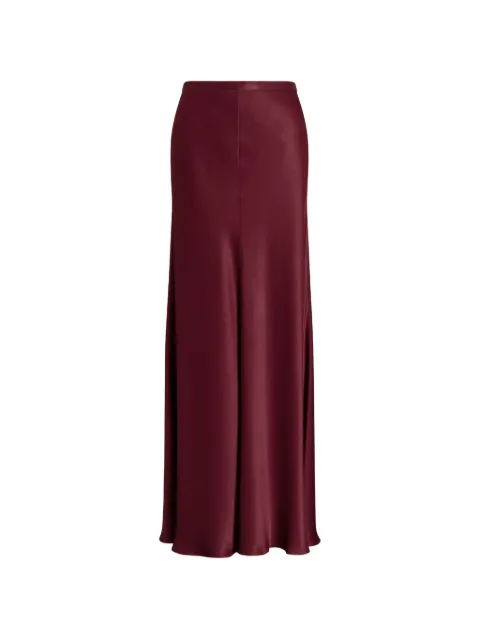Alberta Ferretti satin maxi skirt Red AEF262U01016627