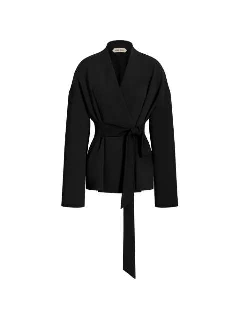 Alberta Ferretti tie-waist V-neck jacket Black AEF262U05026634