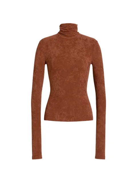 Alberta Ferretti roll-neck long-sleeved top Brown AEF262U12016645