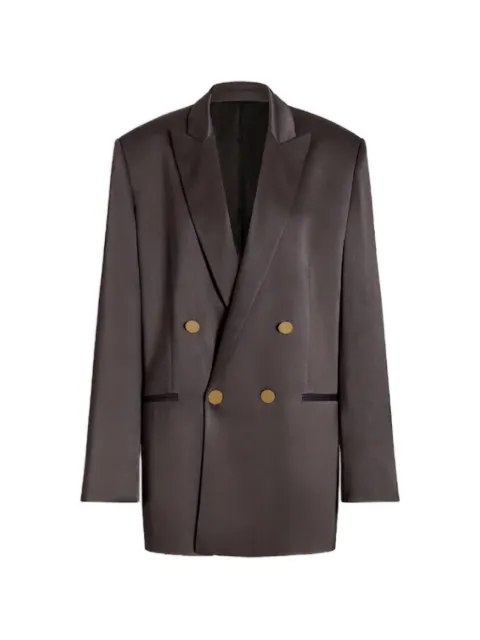 Alberta Ferretti double-breasted peak-lapel blazer Brown AEF262U05056627