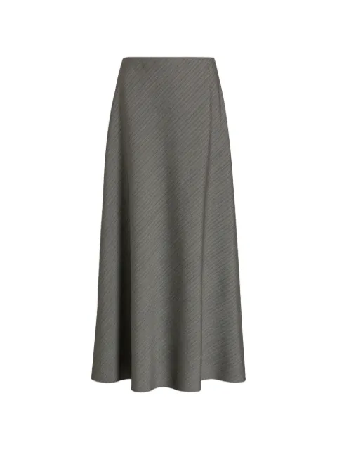 Alberta Ferretti herringbone-weave maxi A-line skirt Grey AEF262U01106639