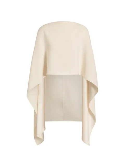 Alberta Ferretti draped asymmetric cape White AEF262U33026627