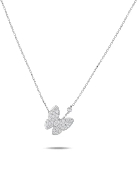 Van Cleef & Arpels Two Butterfly diamond necklace Silver VC03031626