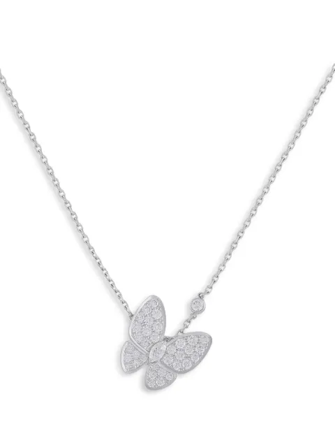 Van Cleef & Arpels Two Butterfly diamond necklace Silver VC04031626