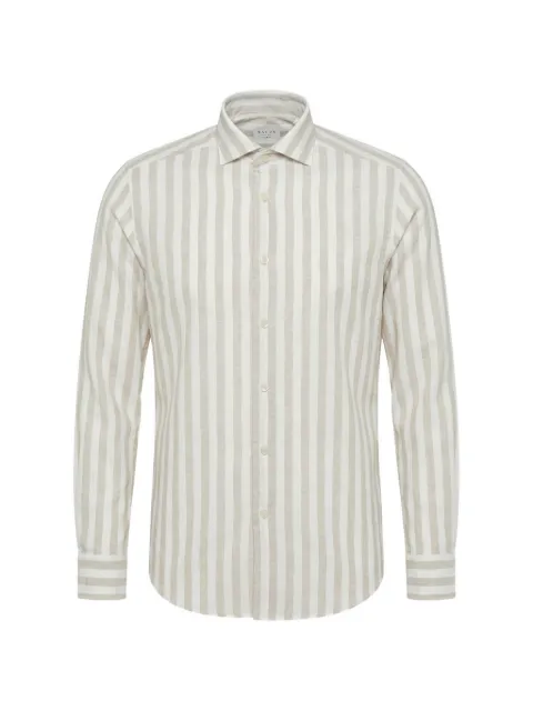 Xacus Active vertical-stripe long-sleeve shirt White ACT558ML21651