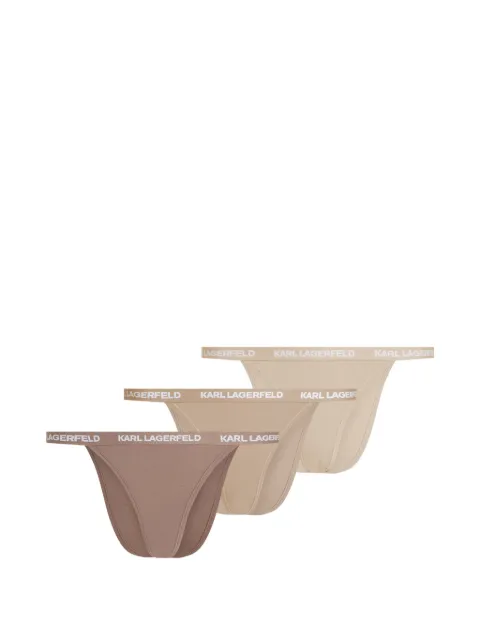 Karl Lagerfeld logo Brazilian briefs 3-pack Neutrals B1W47032B38
