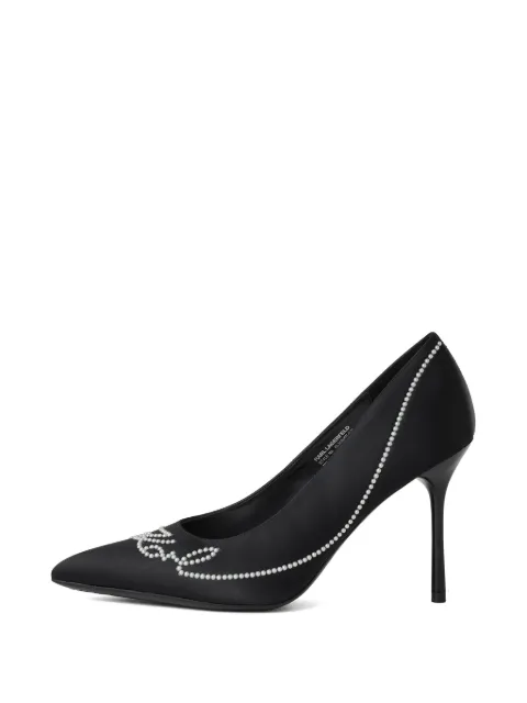 Karl Lagerfeld Sarabande pearl-embellished pumps Black KL30906P999
