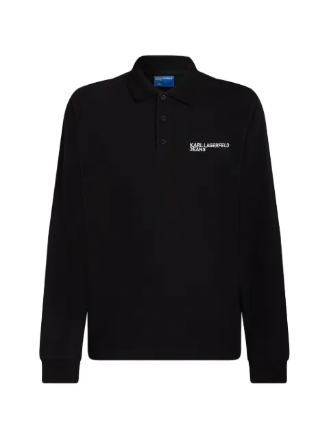 Karl Lagerfeld Jeans long-sleeve polo shirt Black B3M17036