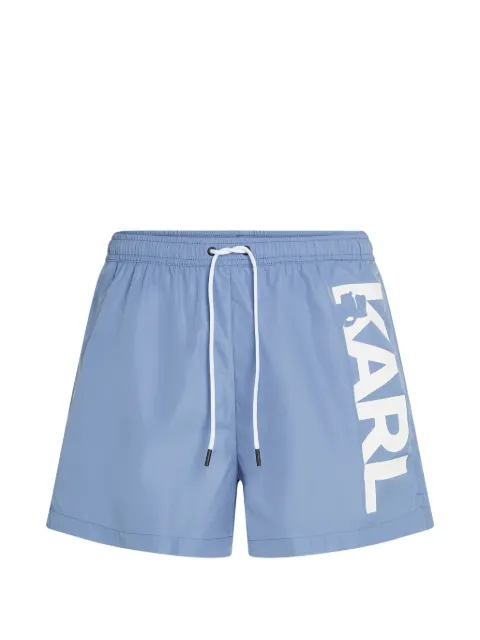 Karl Lagerfeld logo-print swim shorts Blue A1M460132RJ