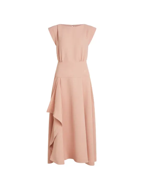 Karl Lagerfeld frill hem midi dress Pink B3W13027506