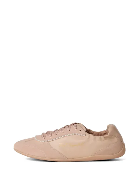 Karl Lagerfeld Altia pearl-embellished sneakers Neutrals KL66125A574