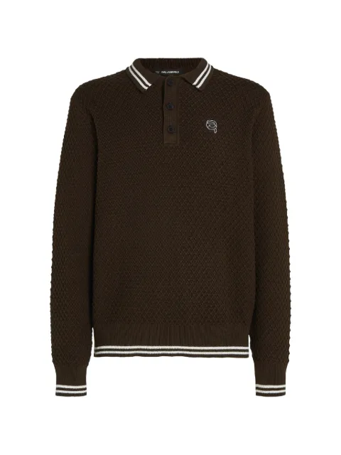 Karl Lagerfeld Ikon waffle-knit sweater Brown B3M180292EP