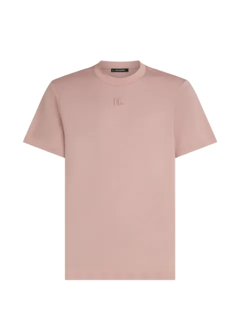 Karl Lagerfeld logo-embroidered T-shirt Pink B3M170452PK