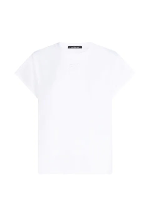 Karl Lagerfeld embroidered-logo T-shirt White B3W17070100