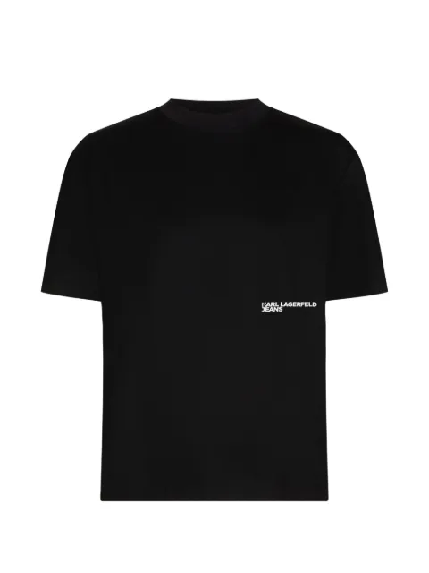 Karl Lagerfeld Jeans regular‑fit flocked-floral T-shirt Black B3W17024999