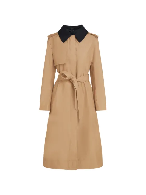 Karl Lagerfeld contrast-collar belted trench coat Neutrals B3W150312DX