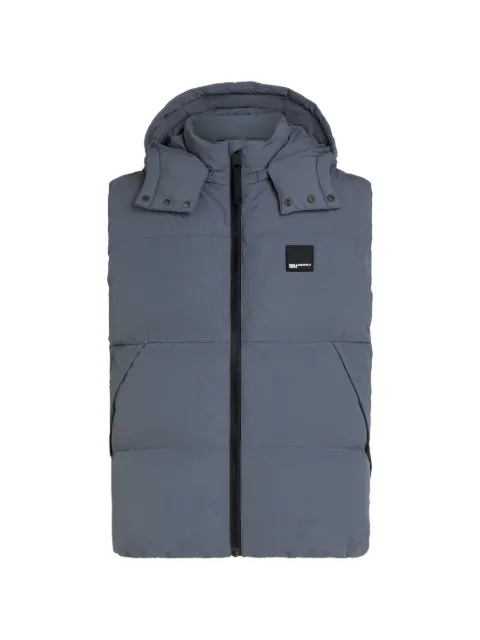Karl Lagerfeld Jeans padded hooded gilet Blue B3M150052OS