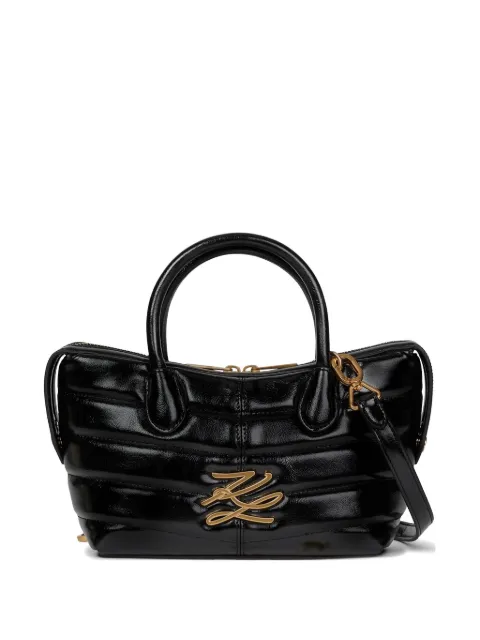Karl Lagerfeld K/Autograph quilted top handle bag Black B3W300421AS