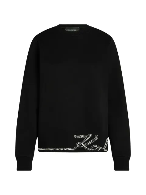 Karl Lagerfeld signature-hem sweatshirt Black B3W20031999