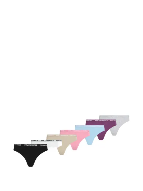 Karl Lagerfeld logo thong multiband (pack of seven) Pink B1W47016B47