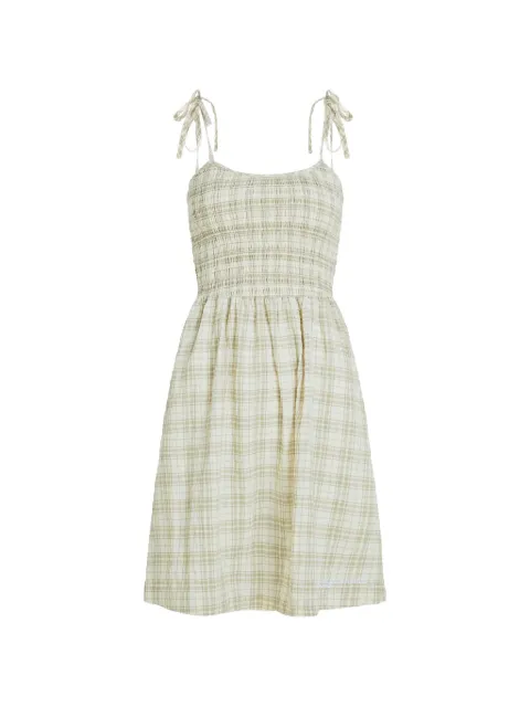 Karl Lagerfeld Jeans check shirred mini dress Neutrals B3W13003B80