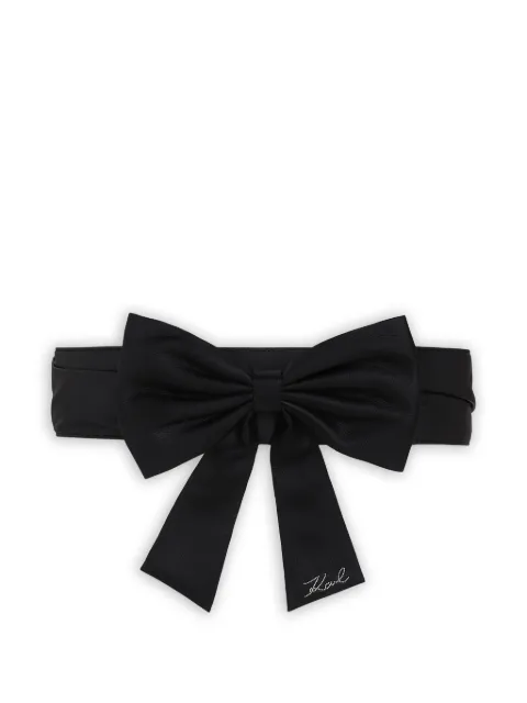Karl Lagerfeld Signature bow belt Black B3W33018999