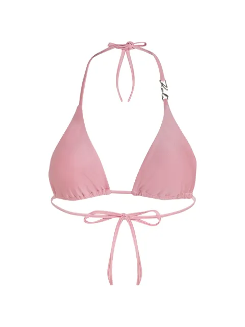 Karl Lagerfeld logo-hardware triangle bikini Pink A3W460091VJ