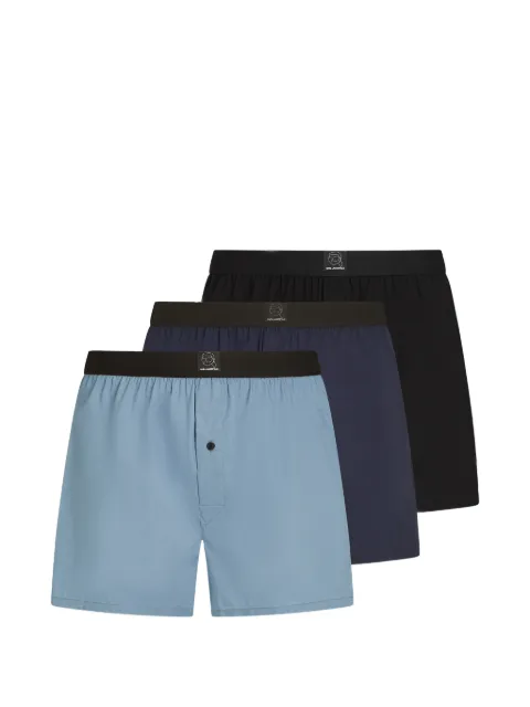 Karl Lagerfeld Ikon woven boxers (set of three) Blue B3M47007B55